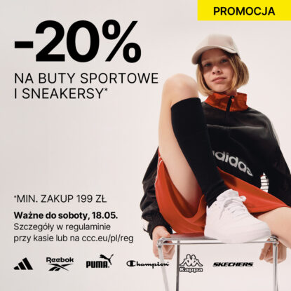 20% na buty sportowe i sneakersy